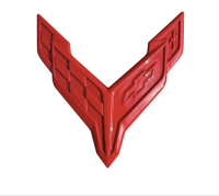 2020-2025 Corvette C8 Custom Painted Front Crossed Flags Emblem