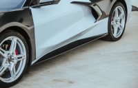 2020-2024 Corvette C8 Dry Carbon Fiber Side Skirt Extensions
