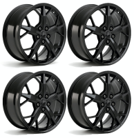 2020-2025 Corvette C8 19" & 20" 5-Open Trident Spoke Wheel Kit in Black (Includes 4)
