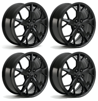 2020-2024 Corvette C8 19" & 20" 5-Open Trident Spoke Wheel Kit in Black (Includes 4)