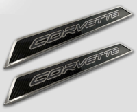 2020-2024 Corvette C8 Replacement Door Sills W/Carbon Fiber and CORVETTE Word