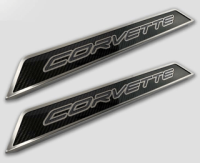 2020-2025 Corvette C8 Replacement Door Sills W/Carbon Fiber and CORVETTE Word