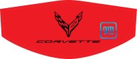 2020-2023 C8 Corvette Trunk Cover Mono Black CORVETTE + Flags Logos