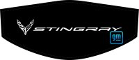 2020-2023 C8 Corvette Trunk Cover Mono-White Stingray + Flags Logos