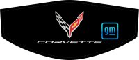2020-2023 C8 Corvette Trunk Cover White CORVETTE + Flags Logos