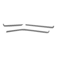 2020-2025 C8 Corvette Interior Dash Trim Accents - Silver Carbon Fiber Textured