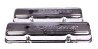 1968-1986 C4 Corvette Proform Small Block Chrome Valve Covers - Short - Chevrolet & Bowtie Emboss...