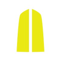 2013 C6 Corvette 60th 427 Split Stripe Design Hood Decal - Gloss Yellow