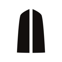 2013 C6 Corvette 60th 427 Split Stripe Design Hood Decal - Matte Black
