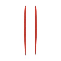 1984-1990 C4 Corvette Hood Stripe Decals - Red Faux Leather