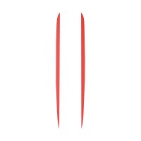 1984-1996 C4 Corvette Hood Stripe Decals - Red Gloss Carbon Fiber