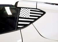 2020-2023 C8 Corvette Window US Flag Decals Black Carbon Fiber Standard US Flag