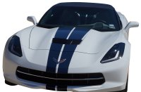 1963-2019 C7 Corvette Front to Back Dual Stripes - Blue
