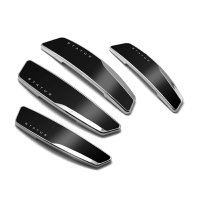 1953-2025 Corvette Door Edge Protector Guards - Black Carbon Fiber