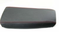 1997-2004 C5 Corvette Leather Armrest Cover - Black W/Turquoise Stitch & 6/8in Padding