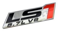 1997-2004 C5 Corvette ZR1 Style Aluminum Badges/Engine Plates Emblems - LS1 - Red - Pair