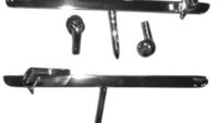 1968-1970 B-Body Vans Auto Vent Window Chrome Glass Channels with Levers and Pivots