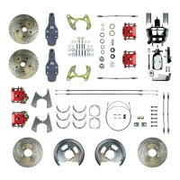1958-1958 Chevrolet Biscayne Front and Rear Brake Conversion Kit The Right Stuff FSC584DCDZX