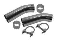 1974-1982 C3 Corvette Exhaust Extensions Curved Non-Flared Stainless Steel