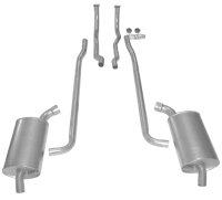 1964-1965 C2 Corvette Exhaust System - 25 Inch Complete Aluminized HP W/Manual Transmission