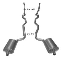 1963 C2 Corvette Exhaust System - 2 Inch - Low HP or Auto W/Welded Secondary Pipe & Muffler