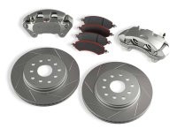 Fits 07-18 Jeep Wrangler JK/JKU Front Big Brake Kit w/ Slotted Rotors TeraFlex