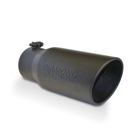 Diamond Eye® 4512BRA-DEBK Black Powder Coat Exhaust Tail Pipe Tip