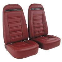 1975 C3 Corvette Mounted Seats Oxblood 100% Leather With Shoulder Harness