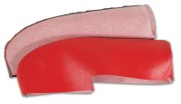 1959-1961 C1 Corvette Vinyl Armrest Cover Pair W/O Pad - Red