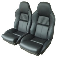 1994-1996 C4 Corvette Mounted Leather Seat Covers Black Standard