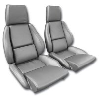 1984-1987 C4 Corvette Mounted Leather Seat Covers Gray Standard No-Perforations