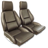 1984-1987 C4 Corvette Mounted Leather Seat Covers Bronze Standard No-Perforations