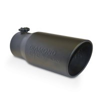 Diamond Eye 5612BRA-DEBK Black Powder Coat Exhaust Tail Pipe Tip