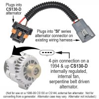 1970-1974 Dodge Challenger Letric Limited Classic Update Series Alternator Conversion Wire Harnes...