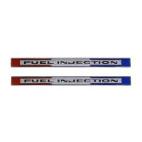 1965 Corvette Front Fender Emblem, "Fuel Injection", Sold as a Pair