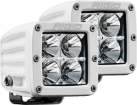 Hybrid Flood Surface Mount White Housing Pair D-Series Pro RIGID Industries 602113