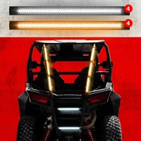 XK Glow 12-Inch Blue/Red Strobe Tube Light Kit - 8 Piece LED Emergency Lighting with Traffic Mode...