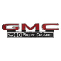 1971-1972 GMC Truck Front Fender Emblem, "GMC 2500 Super Custom", Sold as a Pair