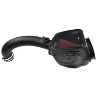 Cold Air Intake For 16-18 Nissan Titan, V8-5.0L Cummins Oiled Cotton Cleanable Red S&B 75-5082