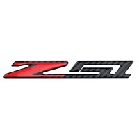 2014-2019 C7 Corvette Stingray/Z51 6in x 3/4in Premium UV Coated Emblem - Carbon Fiber Look W/O T...