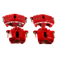 2005-2013 C6 Corvette Rebuilt Red Powder Coated Brake Caliper - Left Front