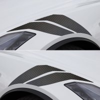 2014-2019 C7 Corvette GS Style Fender Accent Stripes - Black Gloss Carbon Fiber - Left & Right Si...