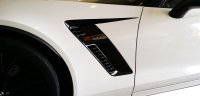 2014-2019 C7 Corvette Side Spear Shadow Stripe - Pair - Grand Sport - Black Gloss Carbon Fiber