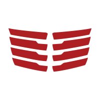 2014-2019 C7 Corvette Hood Vent Blade Overlay Decals Gloss Red Z06