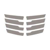 2014-2019 C7 Corvette Hood Vent Blade Overlay Decals Gloss Silver Z06