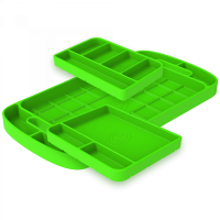 Tool Tray Silicone 3 Piece Set Color Lime Green S&B 80-1000