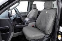 2019-2023 Ford F-250 Super Duty Covercraft SeatSaver Front Row PolyCotton Seat Cover - Grey 40/20...