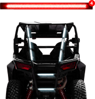 XK Glow 12-Inch Red Strobe Tube Lights 4PC - Ultra Bright LED Emergency Lighting with Traffic Mod...