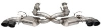 Corsa 2020-24 Corvette C8 3in Valved Cat-Back 4.5in Blk Quad Tips - Fits Factory Perf Exhaust w/ ...