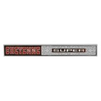 1972 Chevrolet GMC Truck Glove Box Door Emblem, "Cheyenne Super", Sold as Each